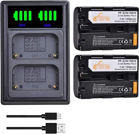 Amazon Pickle Power NP FM50 Battery And Charger Set Replacement