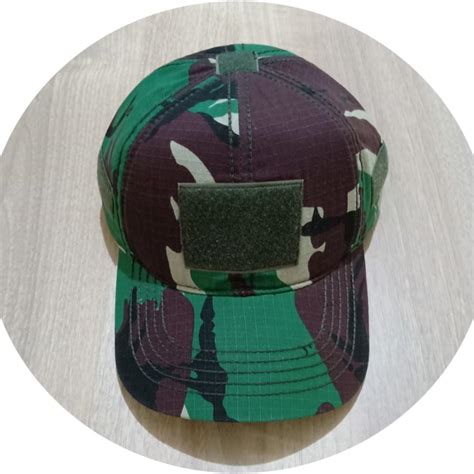 Topi Army Tactical Combat Loreng Tni Tentara Militer Camo Hat Gab Bp