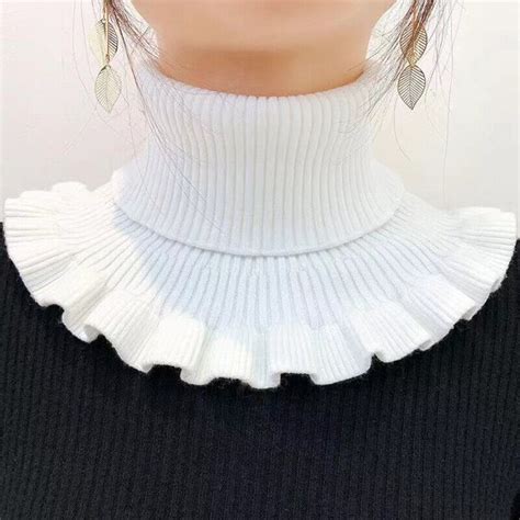 Knitted False Collars Blouse Turtleneck Fake Collar Detachable Collar