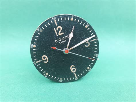 Vintage Rare Aviation Instrument Clock Elgin 8 Days 1941a Etsy