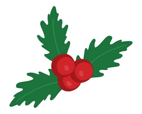 holly berry christmas hand drawn 16767896 Vector Art at Vecteezy