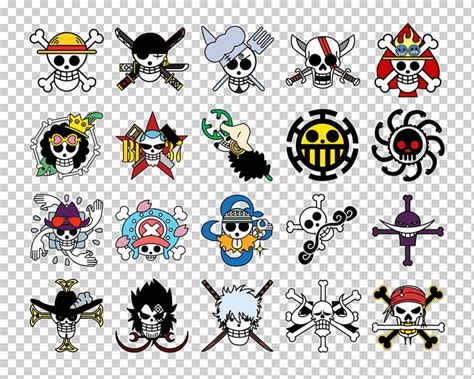 One Piece logo lot art, Jolly Roger Monkey D. Luffy Tony Tony Chopper ...