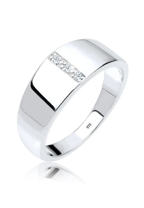 Elli Diamonds Verlobungsring Basic Bandring Diamant Ct