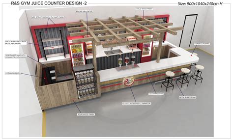 Modern Juice Bar Kiosk Juice Kiosk Design Kiosk With Fruit Juice 3d