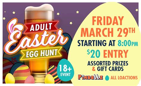 Adult Easter Egg Hunt At The Original Pinballz Pinballz