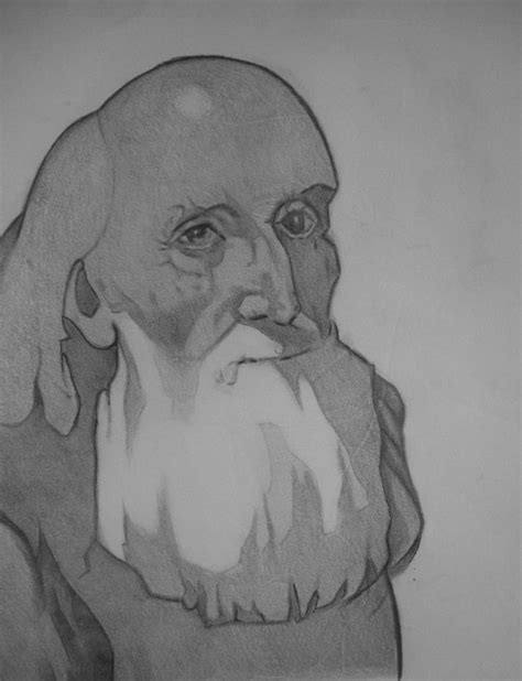 Wise Old Man Drawing By Jeremiah Cook Pixels