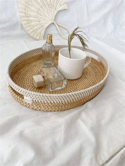 Lombok Oval Rattan Tray Boho Tray Straw Serving Tray Woven Etsy