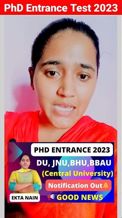 Phd Entrance Test 2023 Du Jnu Bhu Bbau University Phd Admission