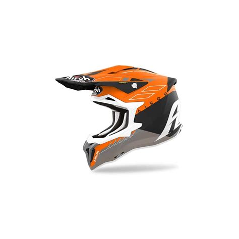 Airoh Strycker Skin Orange Grey Helmet