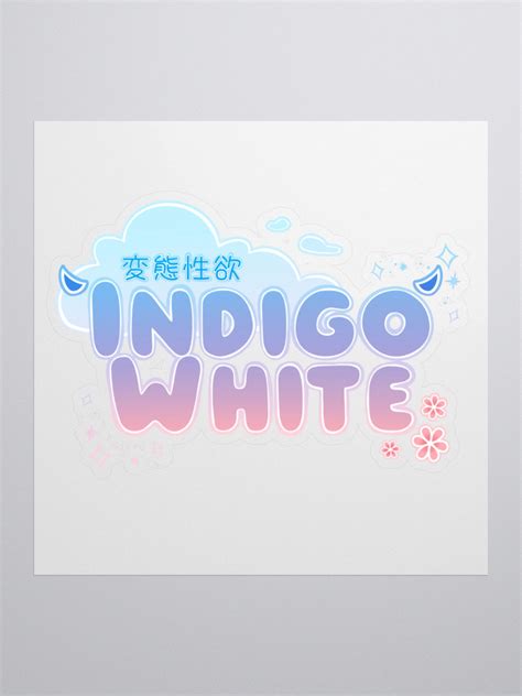 Indigo White Logo Sticker | Indigo White