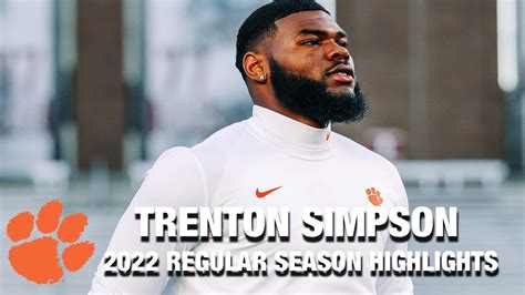 Trenton Simpson Season Highlights Clemson Lb Youtube