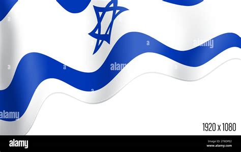 Israel Country Flag Realistic Independence Day Background Israeli Commonwealth Banner In Motion