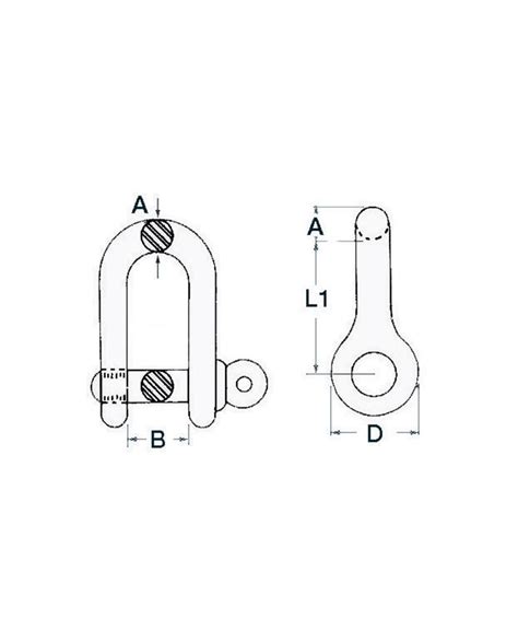 Manille longue inox axe imperdable lot de 10 ø6 mm