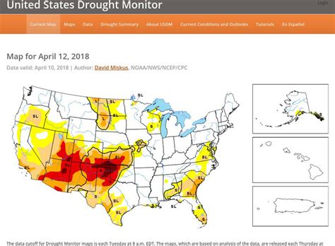 United States Drought Monitor Graphic For 9th 10th Grade Lesson Planet