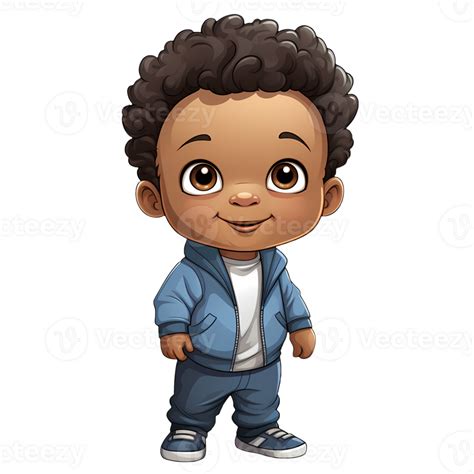 Cute Black Baby Boy Clipart Illustration AI Generative 27238133 PNG