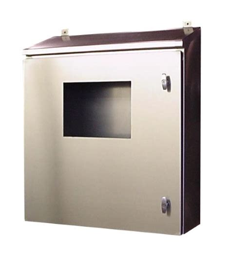 Stainless Steel Electrical Enclosures Single Door Sloped Top Hx