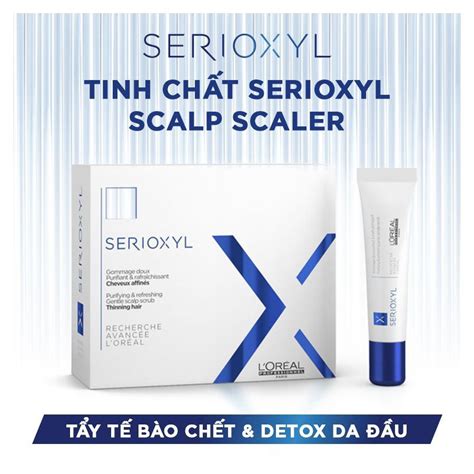 Full Box Tuýp Dưỡng Chất Loreal Serioxyl Glycolic Scalp Cleansing Treatment 1015ml Giúp Tẩy Tế