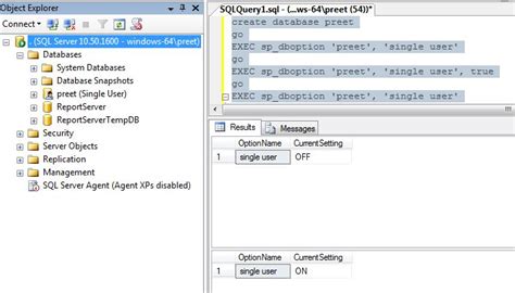 Checking If Sql Server Database Is Running In Multi User Mode Stack