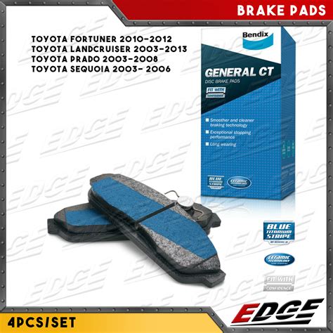 Bendix DB1482 GCT FRONT Brake Pads For Toyota Fortuner Land Cruiser