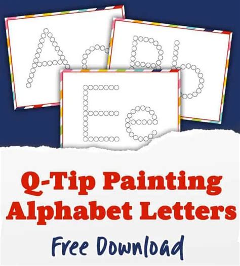 Free Printable Q-Tip Painting Templates for Early Learners