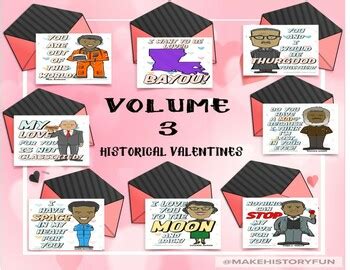 Volume 3-Historical Valentines Day Cards by Make History Fun | TPT