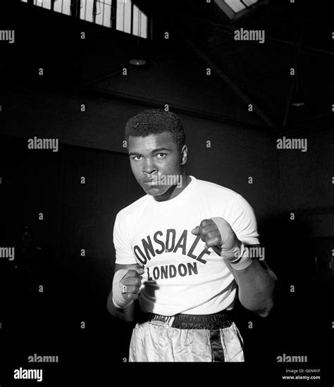 Cassius Clay, in training prior to defending his world heavyweight ...