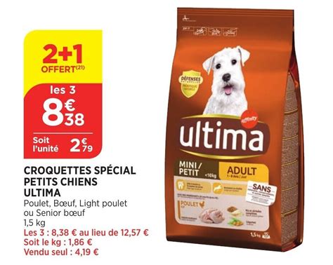 Promo Croquettes Sp Cial Petits Chiens Ultima Chez Bi