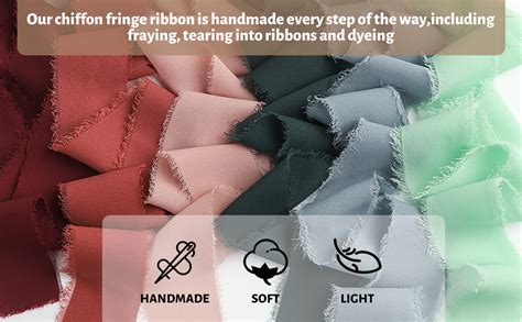 Amazon Pieaary Handmade Fringe Chiffon Silk Ribbon Rolls X Yd Per Roll Nude Cream