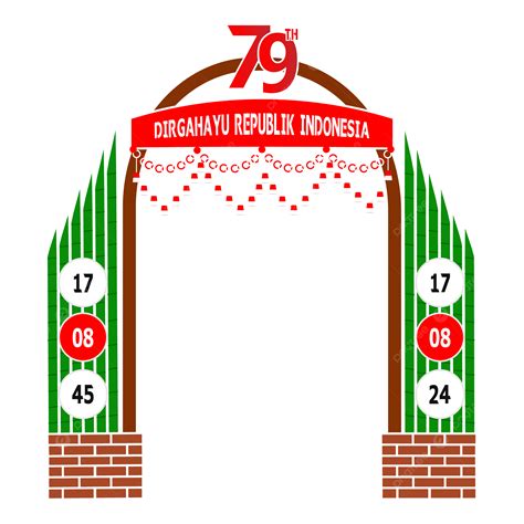 gapura gate    republic  indonesia hut  sharp bamboo