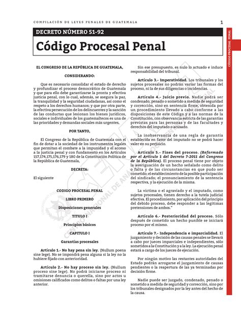 02 Codigo Procesal Penal 1 CÓDIGO PROCESAL PENAL C O M P I L A C I Ó