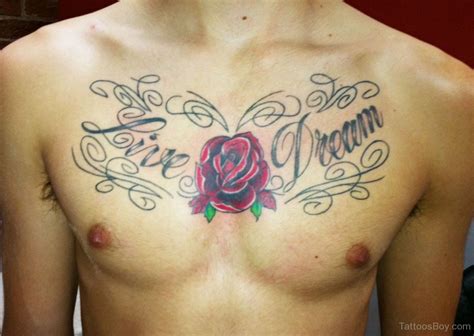 Beautiful Rose Tattoo Design On Chest | Tattoo Designs, Tattoo Pictures