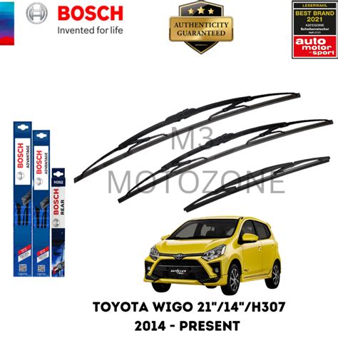 Bosch Advantage Wiper Blade Bundle Set For Toyota Wigo 2014 Present 21