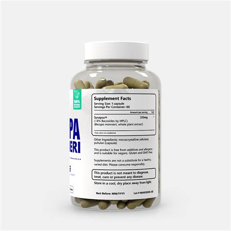 Buy Synapsa Bacopa Monnieri Capsules 320mg 1 Bacopa Supplement