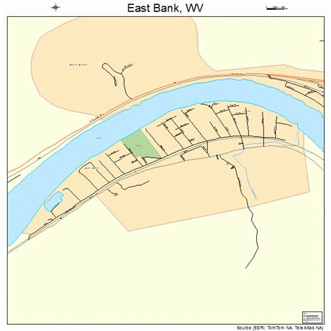 East Bank West Virginia Street Map 5423092