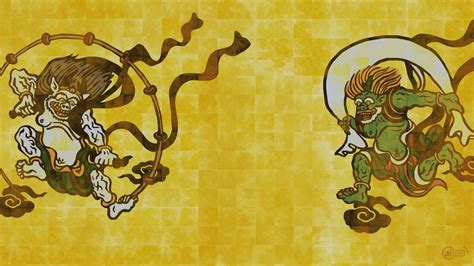 Fujin and Raijin Japanese ukiyoe | ai illustrator file | US$5.00 each