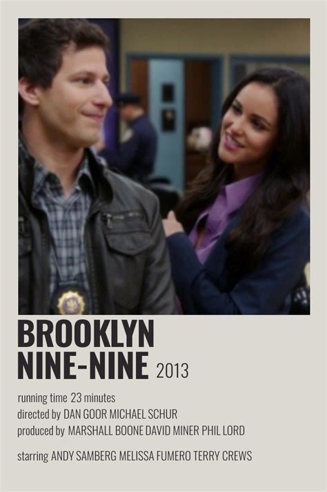 minimalist sitcom brooklyn nine nine polaroid poster em 2024 Clichê