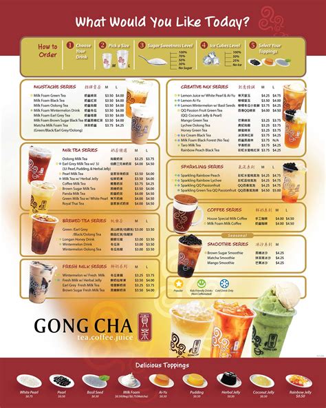 Menu | Gong Cha USA