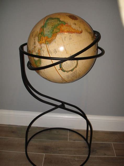 Wrought Iron Metal Floor Stand Replogle Terrestrial World Globe