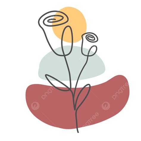 Aesthetic Line Art Png Picture Aesthetic Line Art Abstract Flower