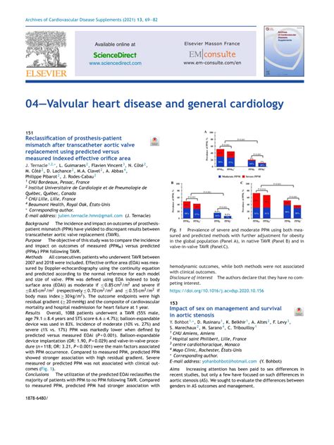 Pdf Impact Of Sex On Management And Survival In Aortic Stenosis