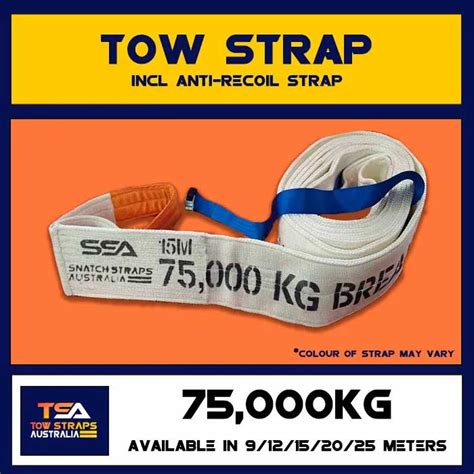 Tsa Tow Strap 75tonne Or 75000kgs