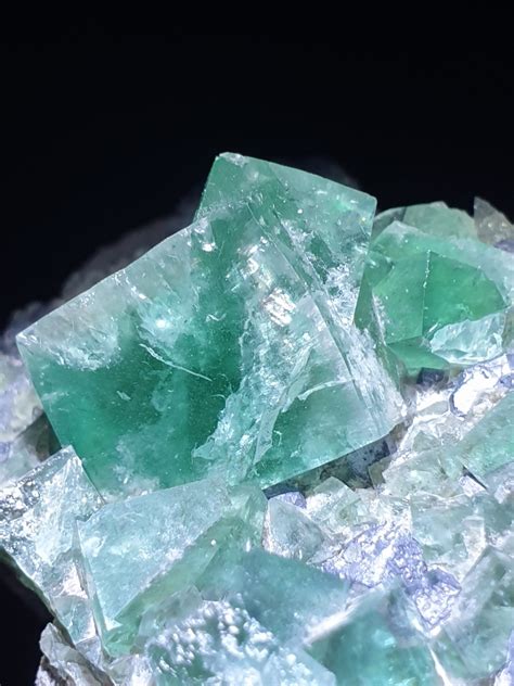 Diana Maria Fluorite With Galena On Matrix In Uv Reactive From Rogerley