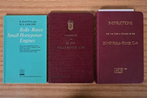 Rolls Royce Three Rolls Royce Instruction Manuals Original Handbook