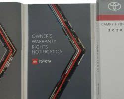 Toyota Camry Owners Service Repair Electrical Wiring Parts Manuals