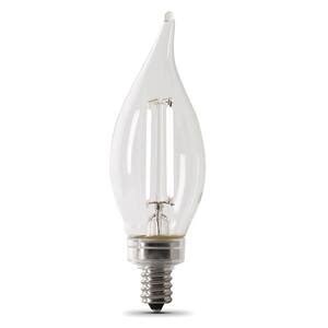 Feit Electric 40 Watt Equivalent B10 E12 Candelabra Dim White Filament