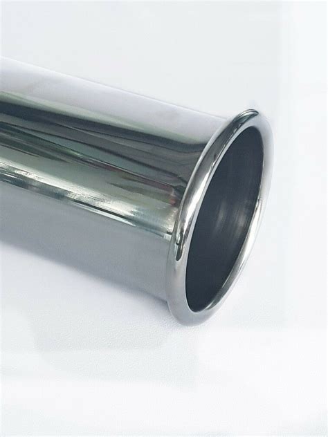 Rolled Out Exhaust Tail Pipe Single Round Tip Stainless Steel Mij