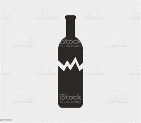 Broken Glass Bottle Icon Stock Illustration Download Image Now Backgrounds Bottle Breaking