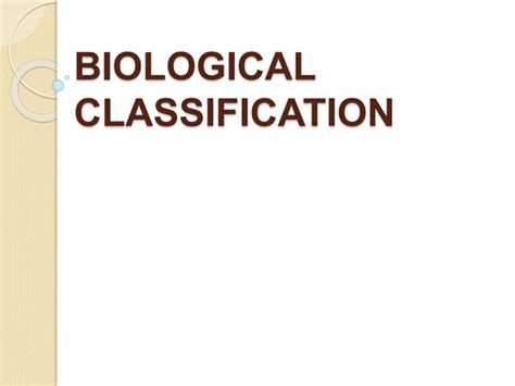 Biological Classification 11 Biology Ppt