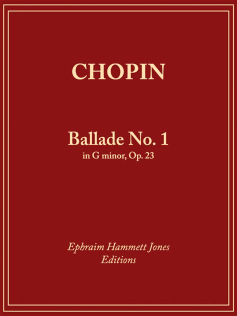 Ballade No 1 In G Minor Op 23 Notation Central