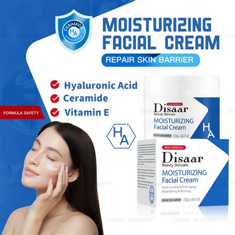 Disaar Crema facial de ácido hialurónico y ceramide ABC Fashion